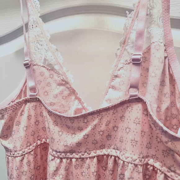 Merilyn Monroe 2 Piece Micro Short Set-Sleepwear-Intimates-Pink-Sz. Large-Lace - Picture 8 of 15